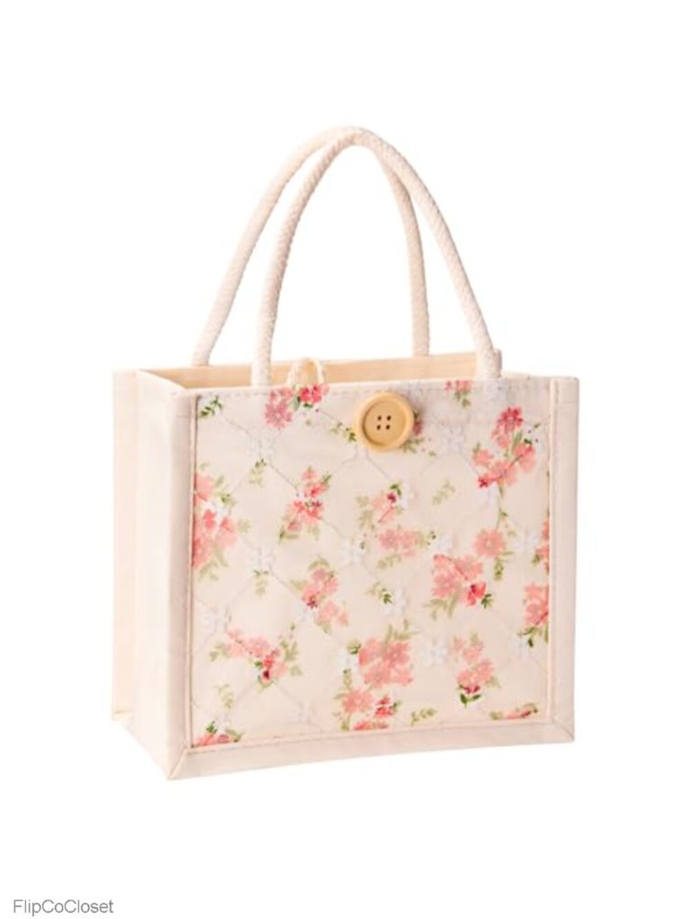 Women Lace Embroidery Canvas Tote Bag Reusable Shopping Handbag Mini Fabric
